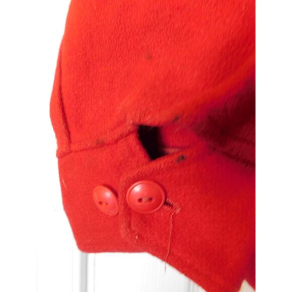 Melton Wintermaster Red Wool Jacket Vintage American Pride - Picture 6 of 10